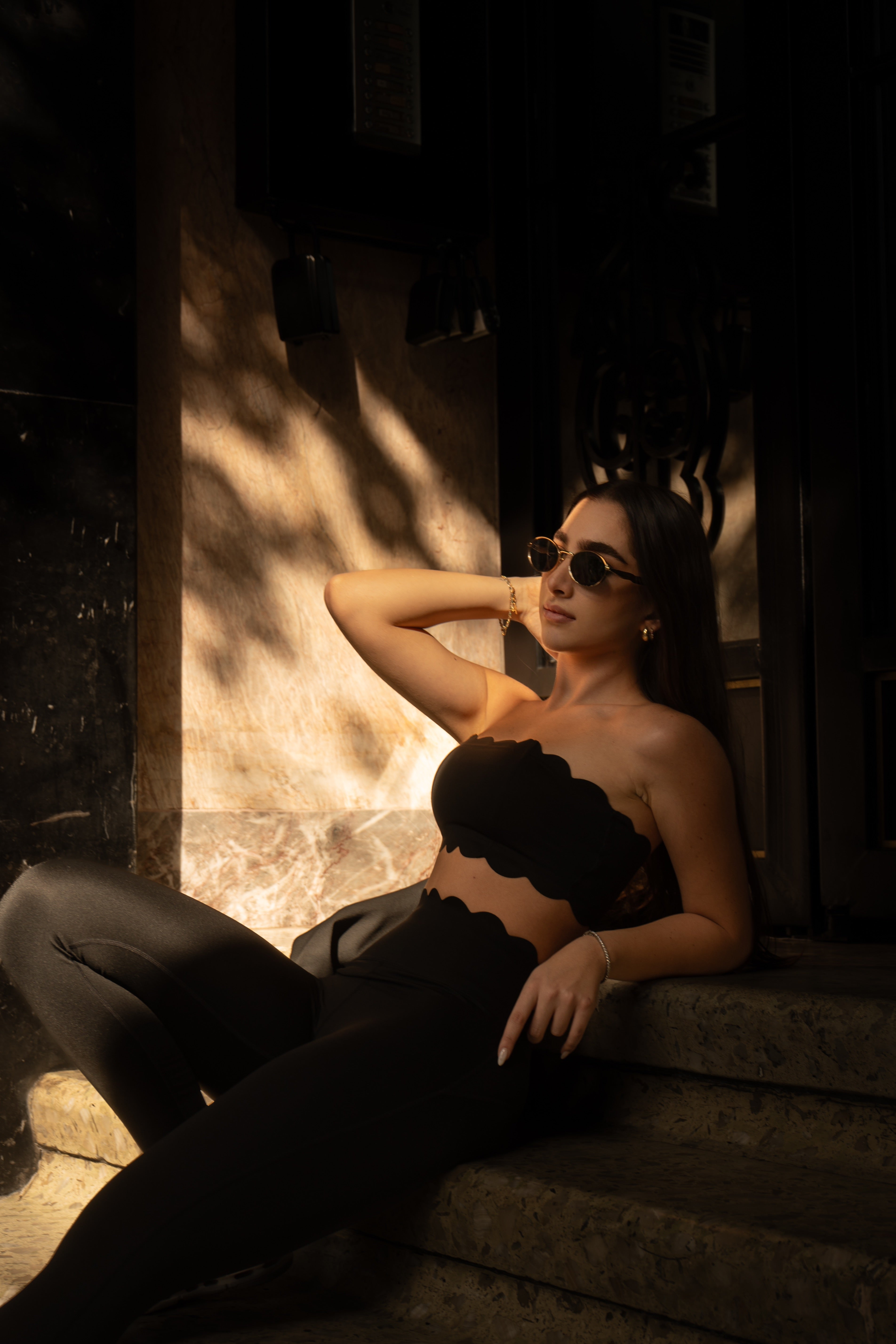 Strapless Scallop Top